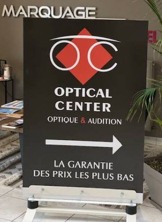Stop Trottoir personnalisé en impression numérique pour un Opticien à Vitré